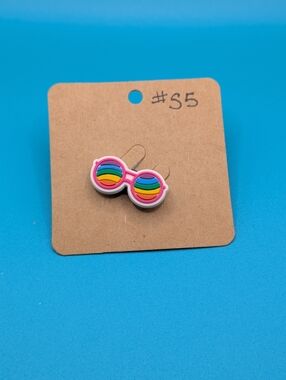 Rainbow Glasses - Groovy Shoe Charm - Great Add-on To Your Orders! #S5
